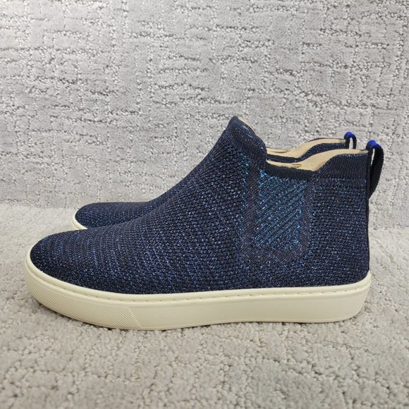 Rothy's The Chelsea Metallic Lattice Pull On Ankle Boots Women's Size US 6, 10 - Picture 2 of 11